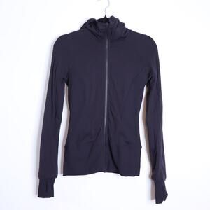 LULULEMON In Flux Hooded Jacket Black Full Zip Running Active Women's 6